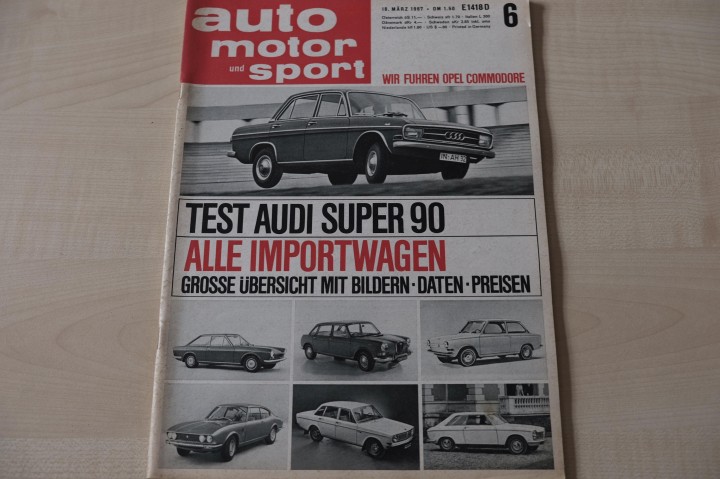 Deckblatt Auto Motor und Sport (06/1967)